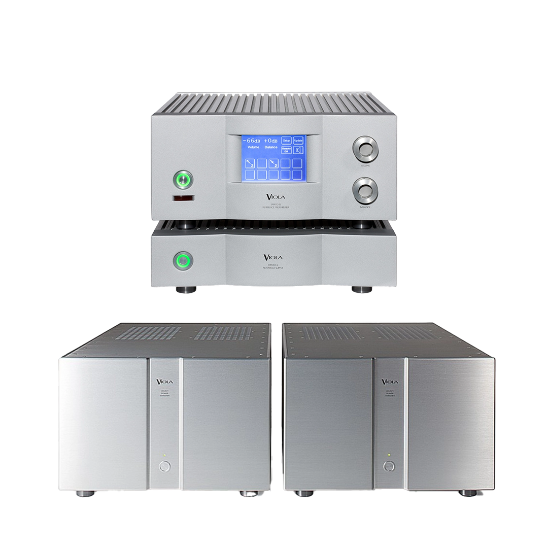 Viola Legacy Mono Amplifier + Viola Spirito II Reference Preamplifier| Pack: 2 Etapas de Potencia Mono + Preamplificador