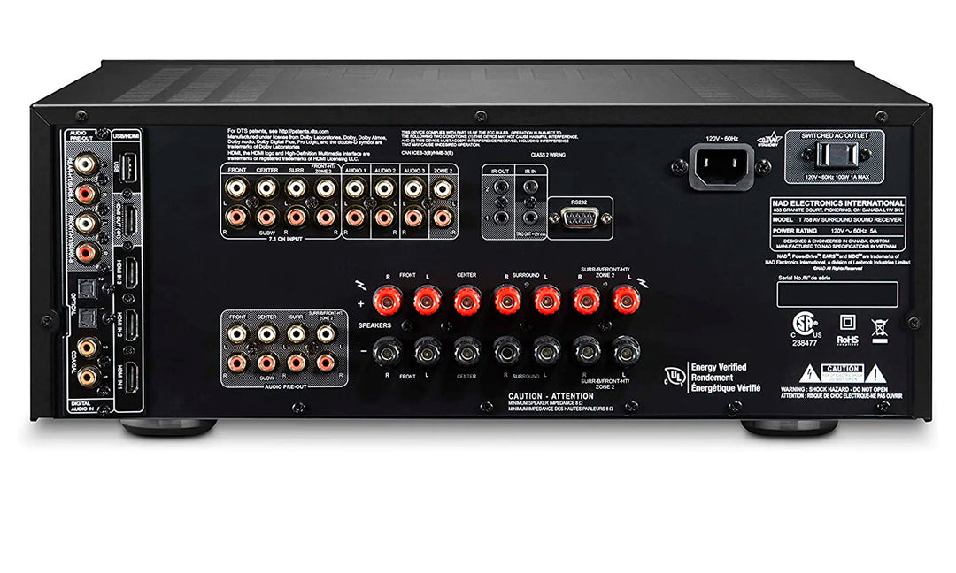 NAD T758 trasera