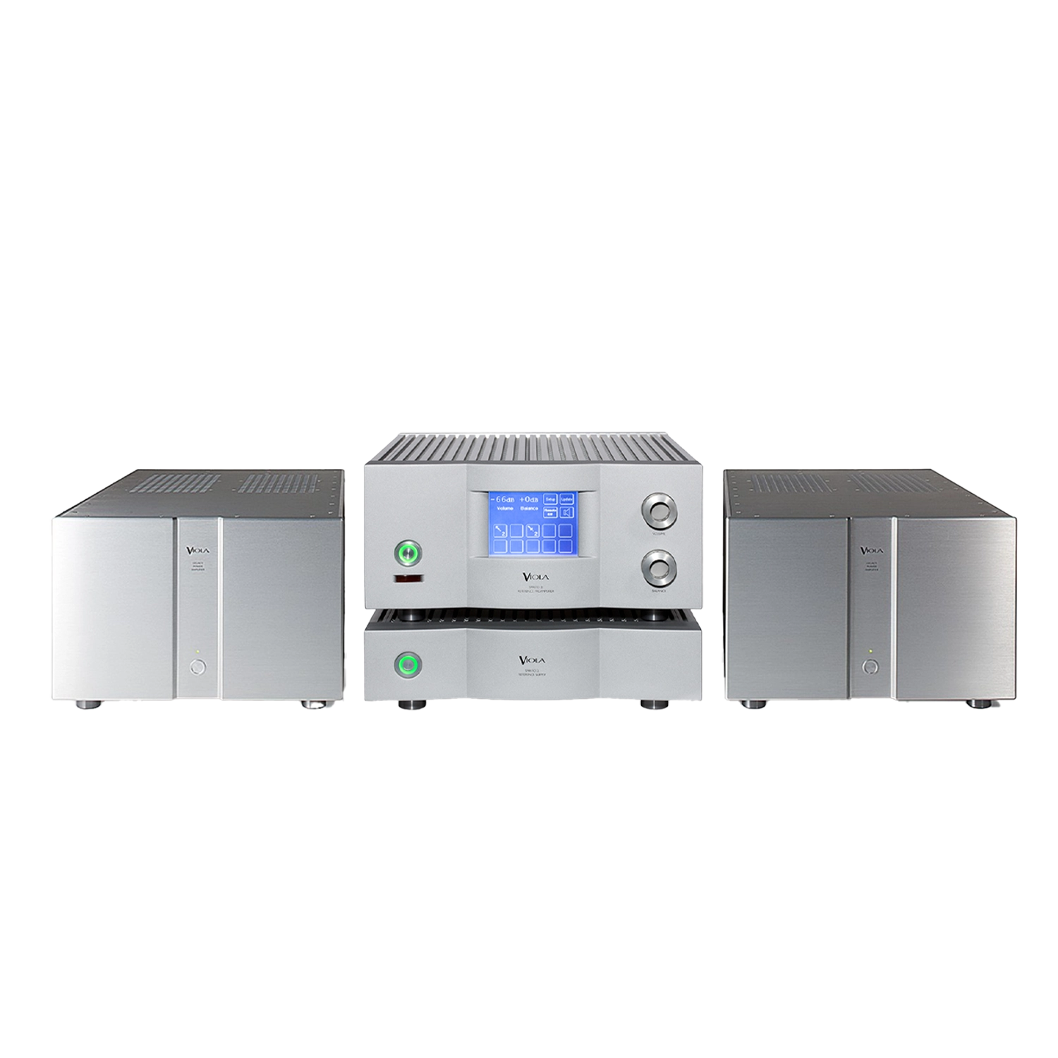 Viola Legacy Mono Amplifier + Viola Spirito II Reference Preamplifier| Pack: 2 Etapas de Potencia Mono + Preamplificador